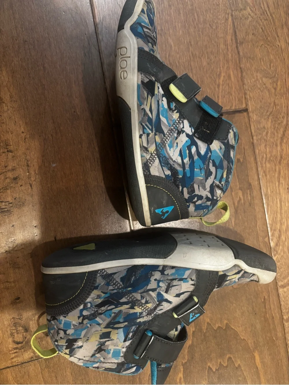 PLAE Kids' Blue Camo hightop sneaker